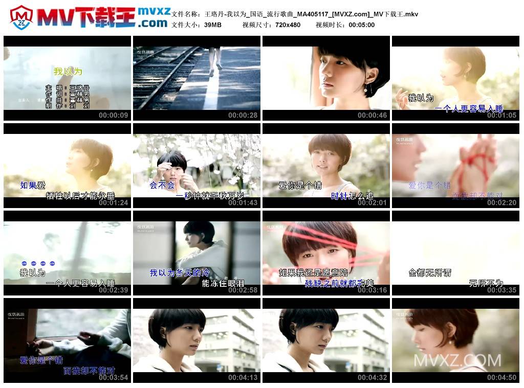 王珞丹-我以为_国语_流行歌曲_MA405117